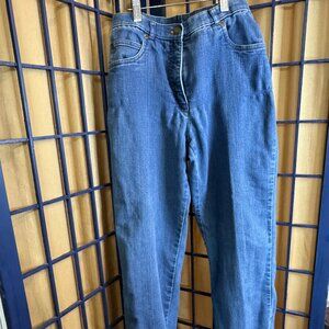 Allison Daley Petite 4P Stretch Straight Leg Jeans Medium Wash